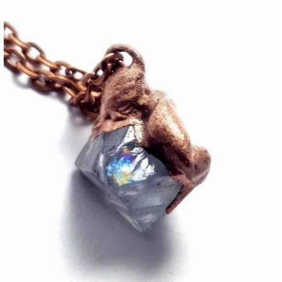 Flourite crystal necklace handmade - Picture 1 of 12